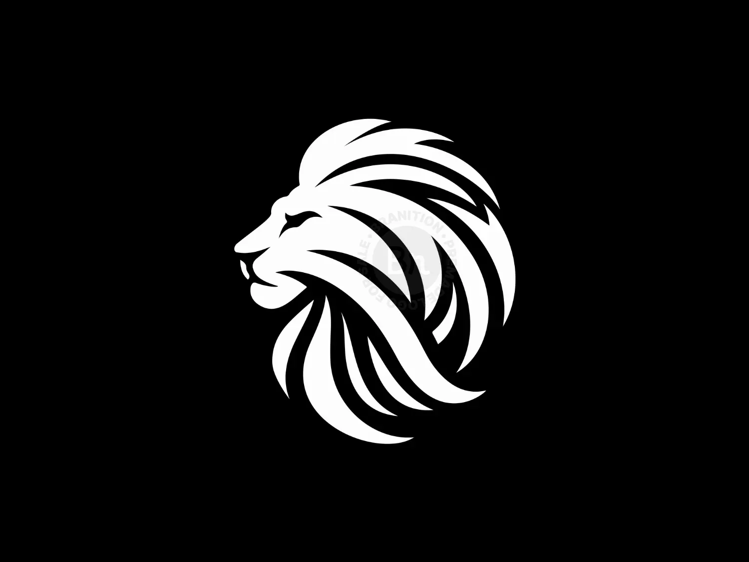 Modern And Abstract Lion Head Logo