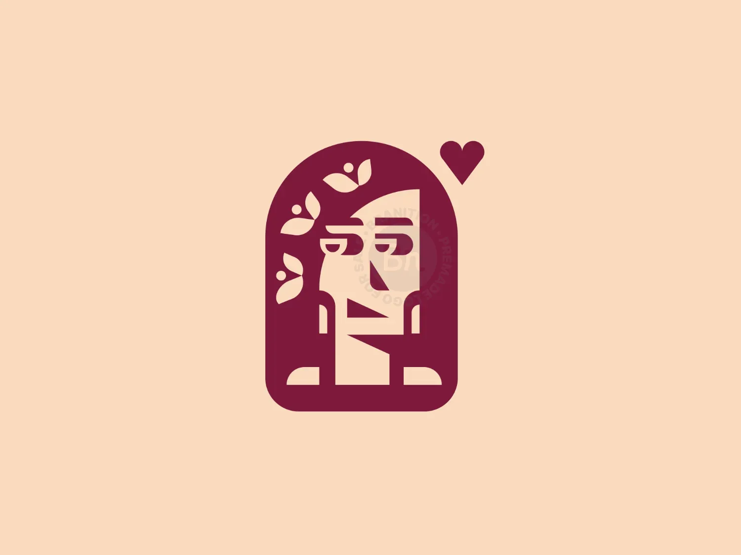 Geometric Queen Of Love Logo