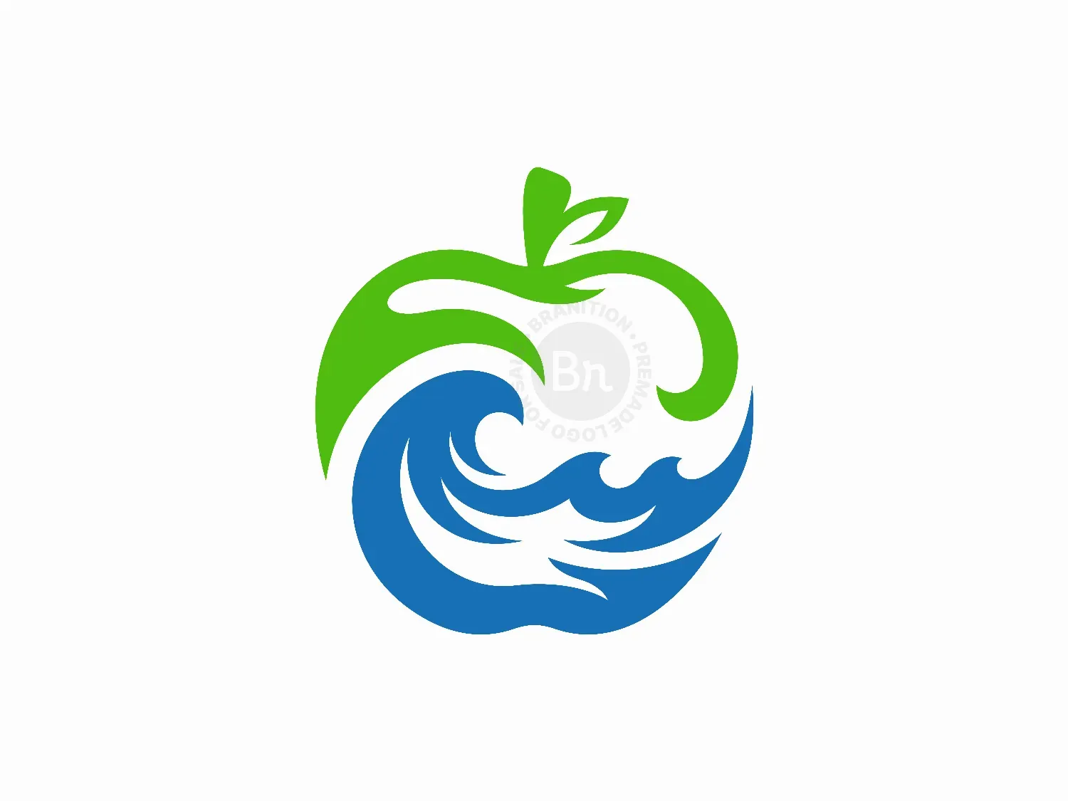 Apple Wave Ocean Logo