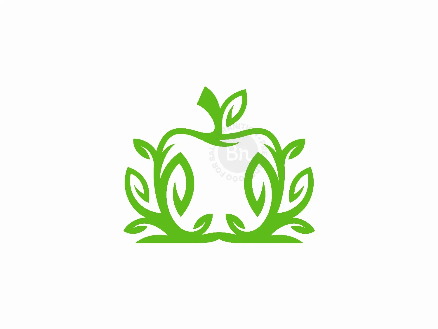 Apple Leaf Nature Logo