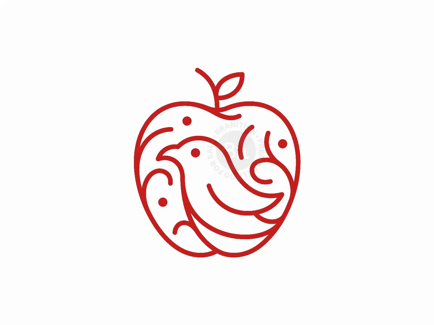 Apple Bird Line Logo