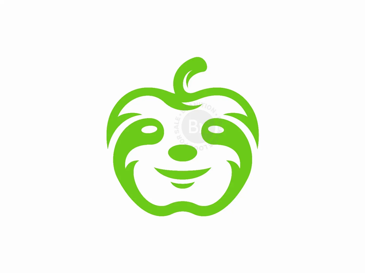 Apple Sloth Logo