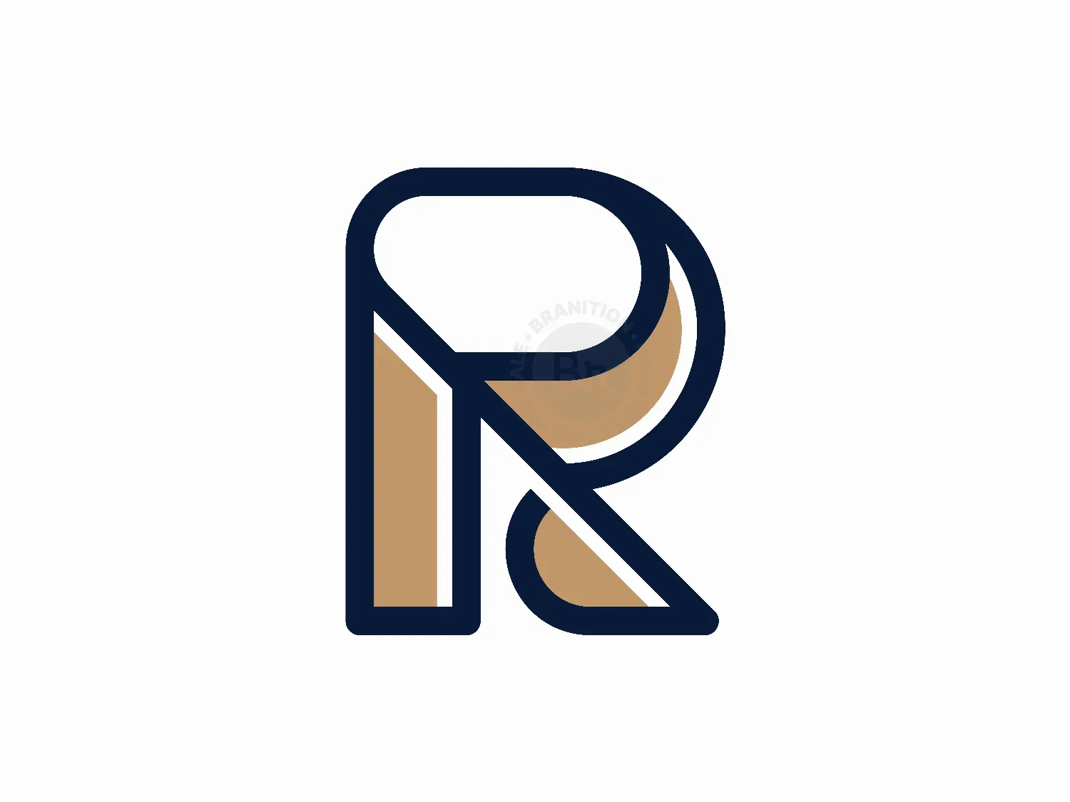 letter r modern logo logo 2