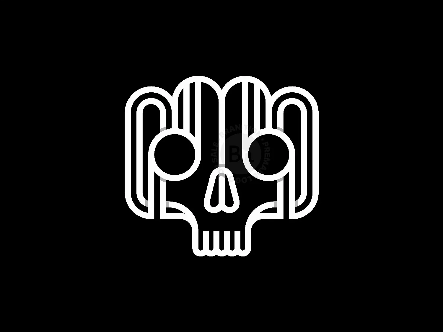 Skull Modern Logo