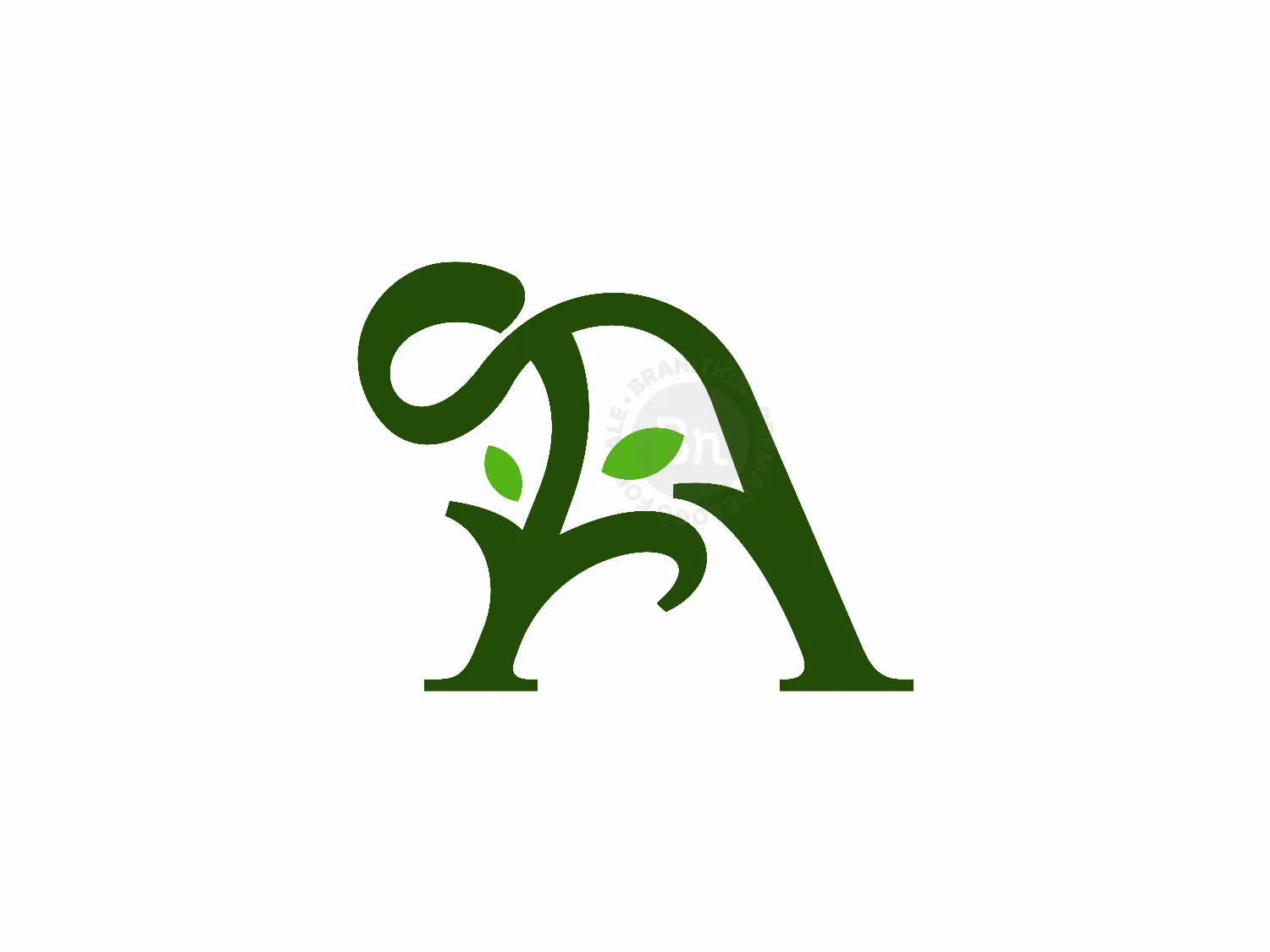 Letter A Leaf Logo