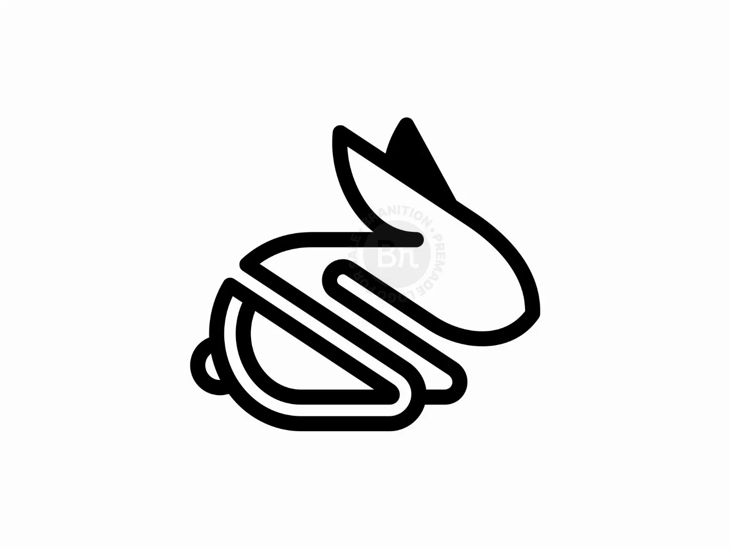 Rabbit Line Simple Logo