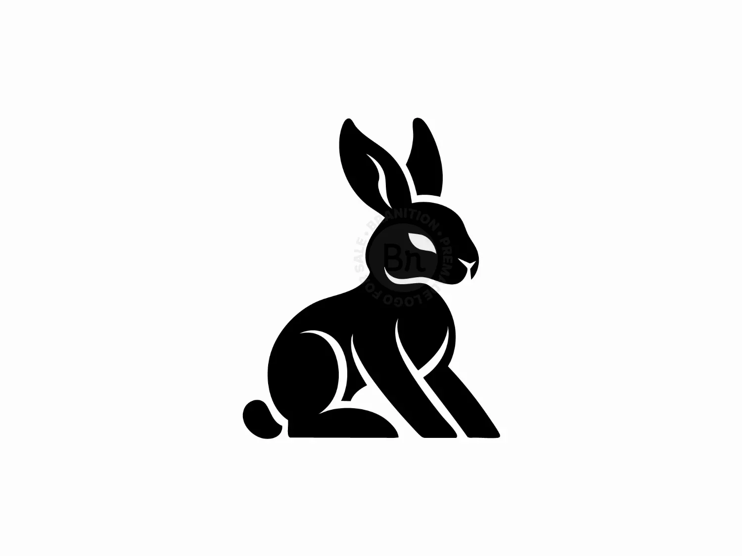 Luxury Black Mystic Rabbit Logo