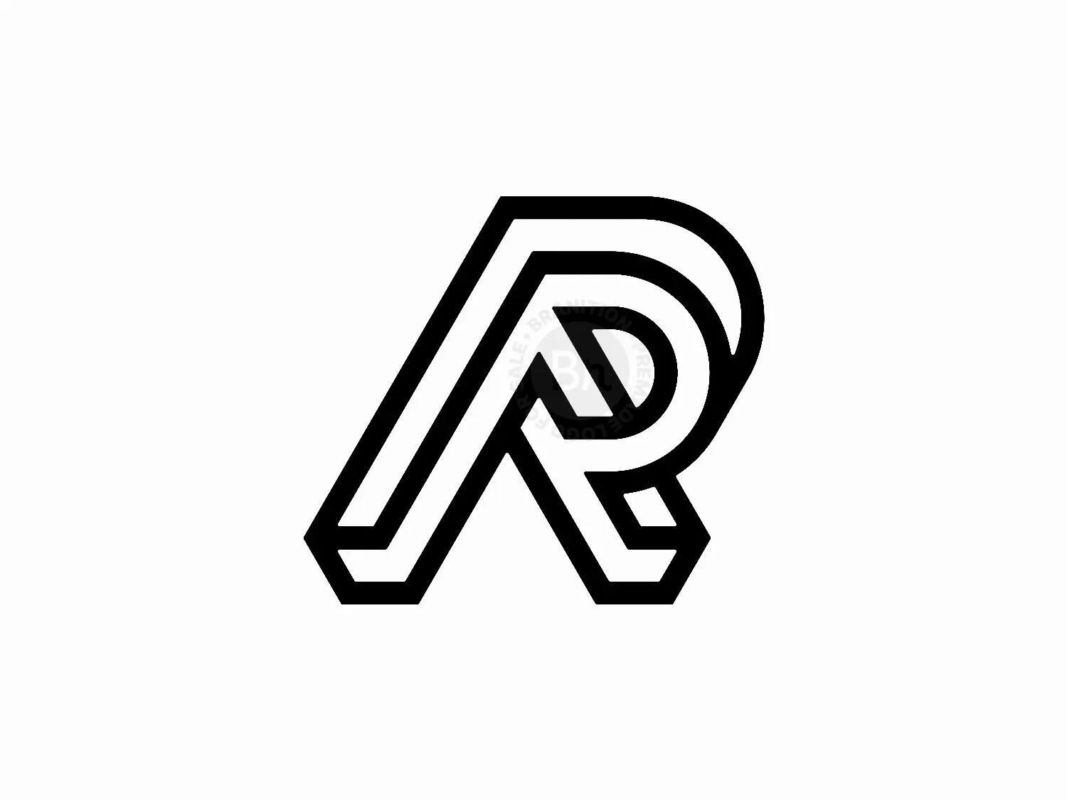 Letter RP Initial PR Logo