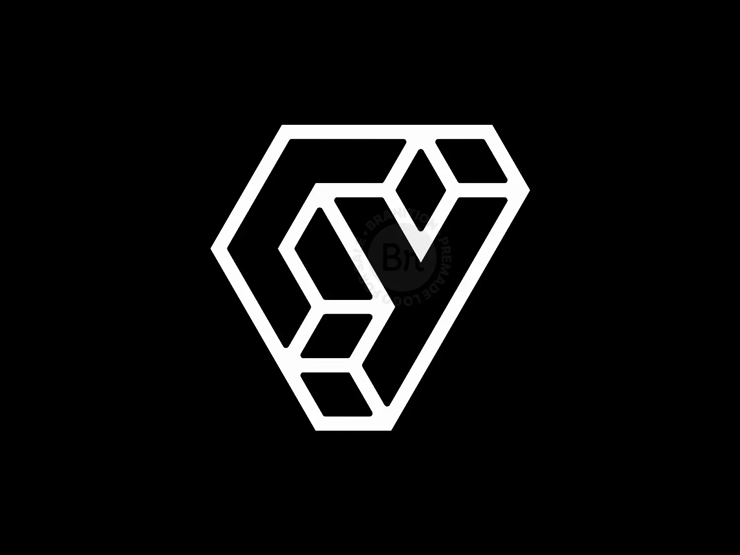 Letter CY Initial YC Isometric Logo