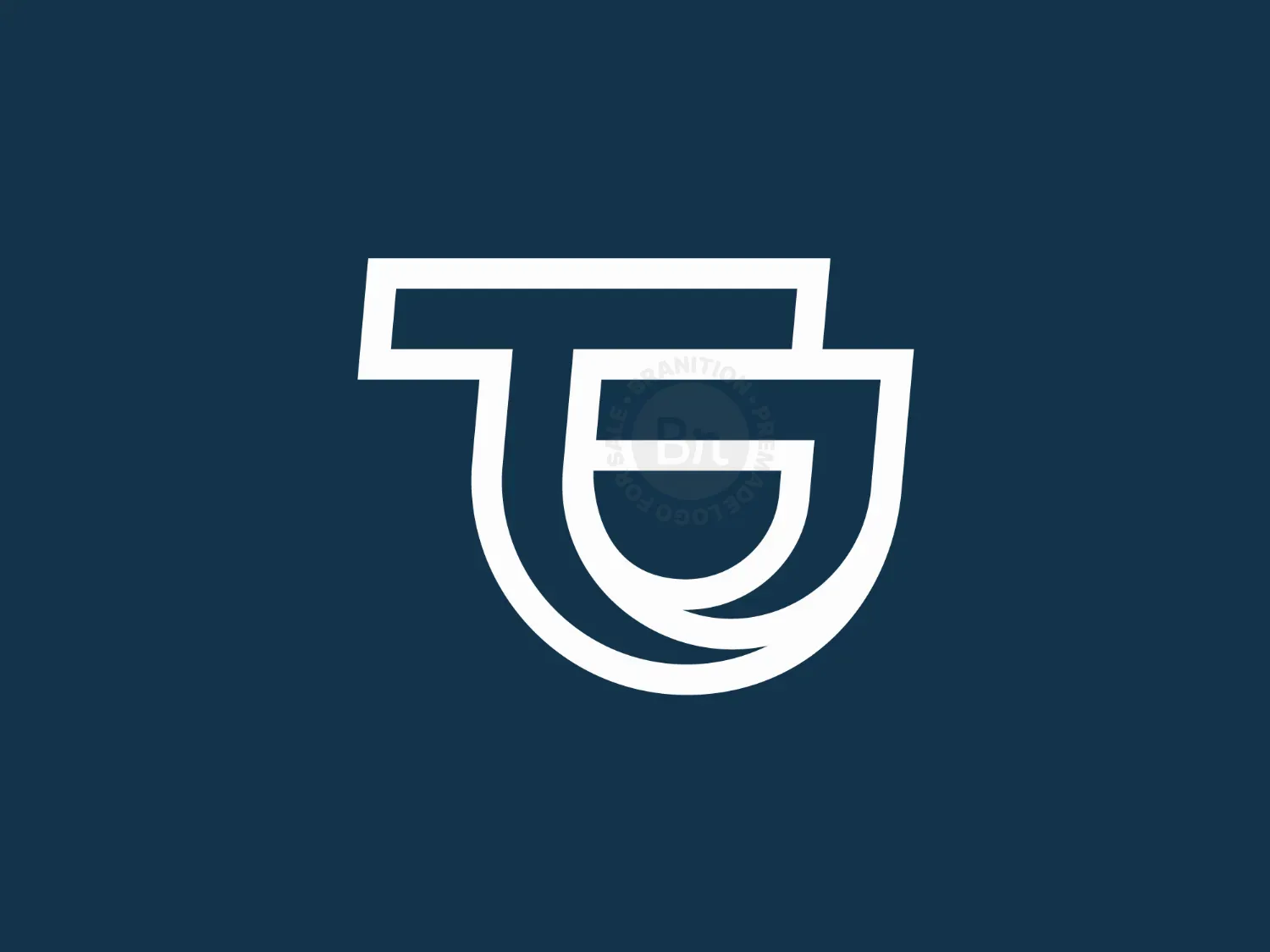 Minimalist TJ Letter Initial Logo