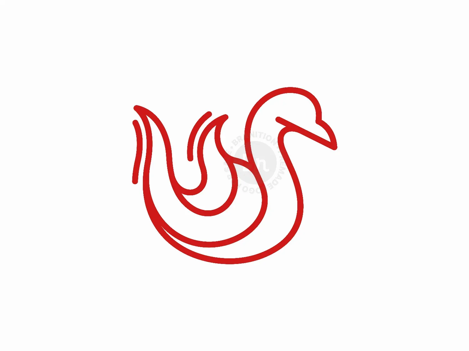 Swan Flame Line Logo