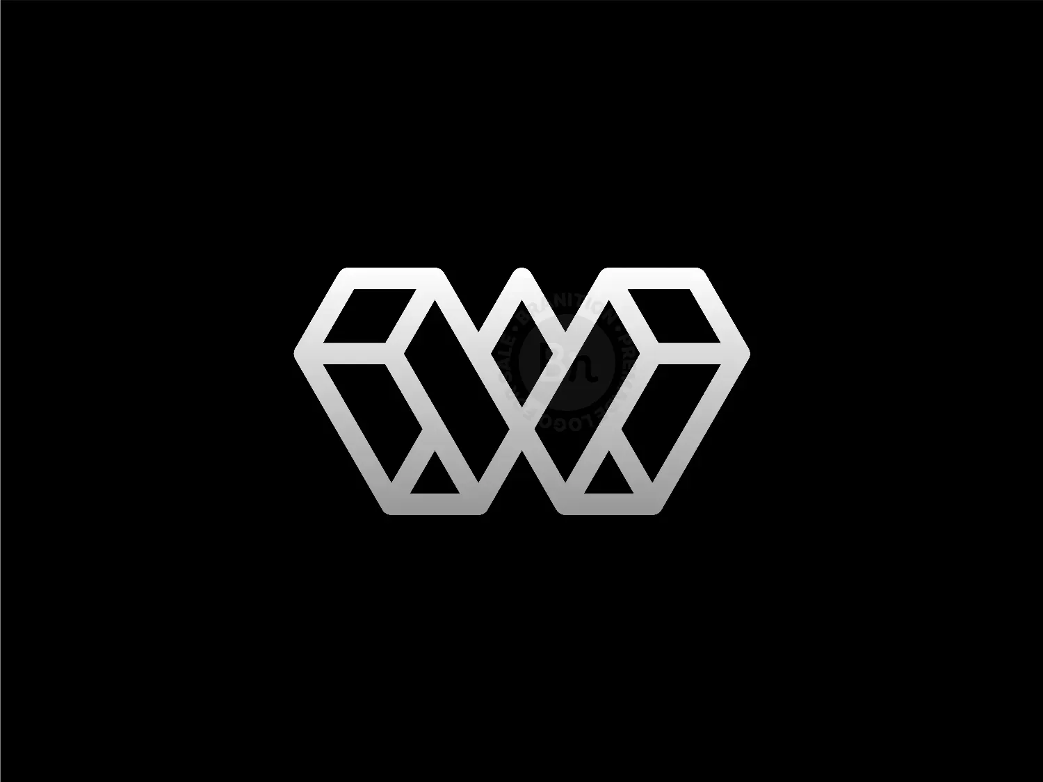 Letter W Block Logo