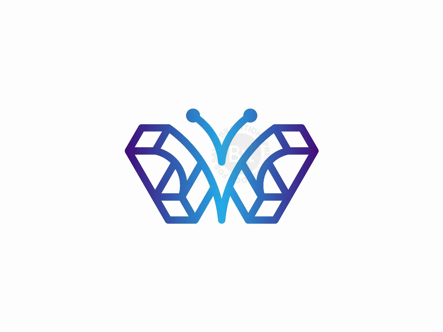 Butterfly Geometric Modern Logo