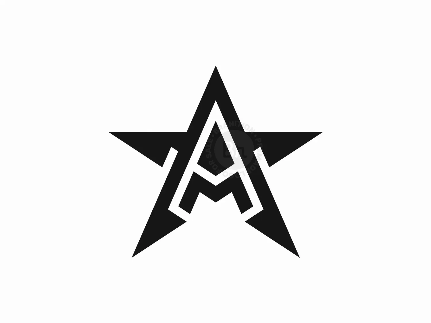 letter a star logo logo 6