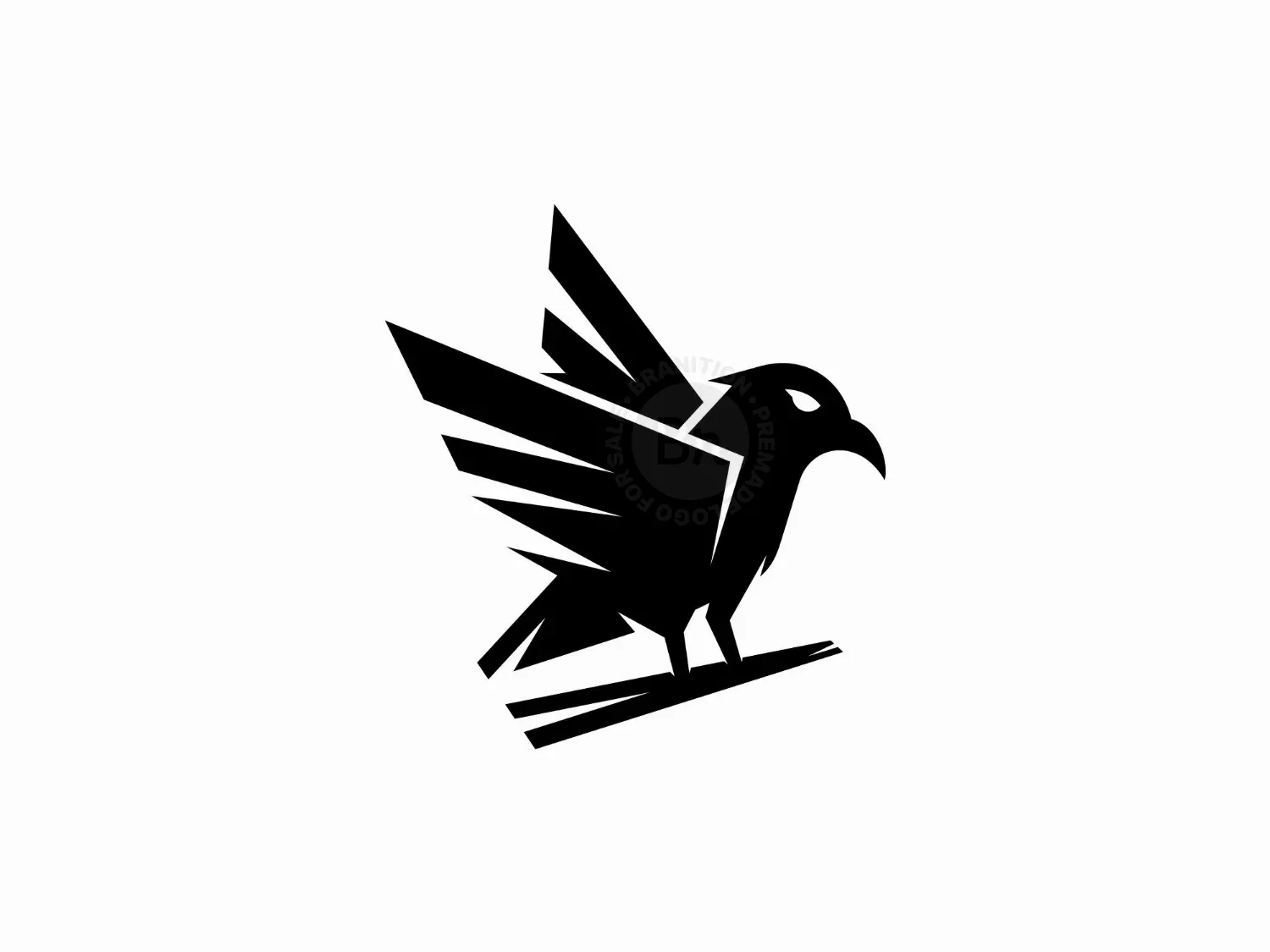 Bird Raven Modern Logo