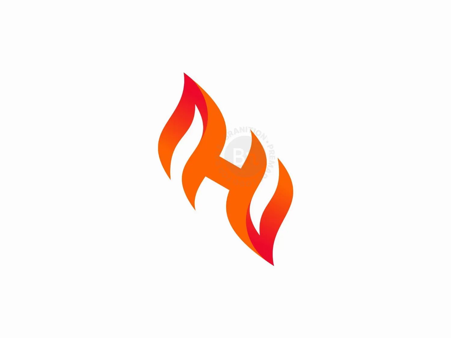 Letter H Fire Logo