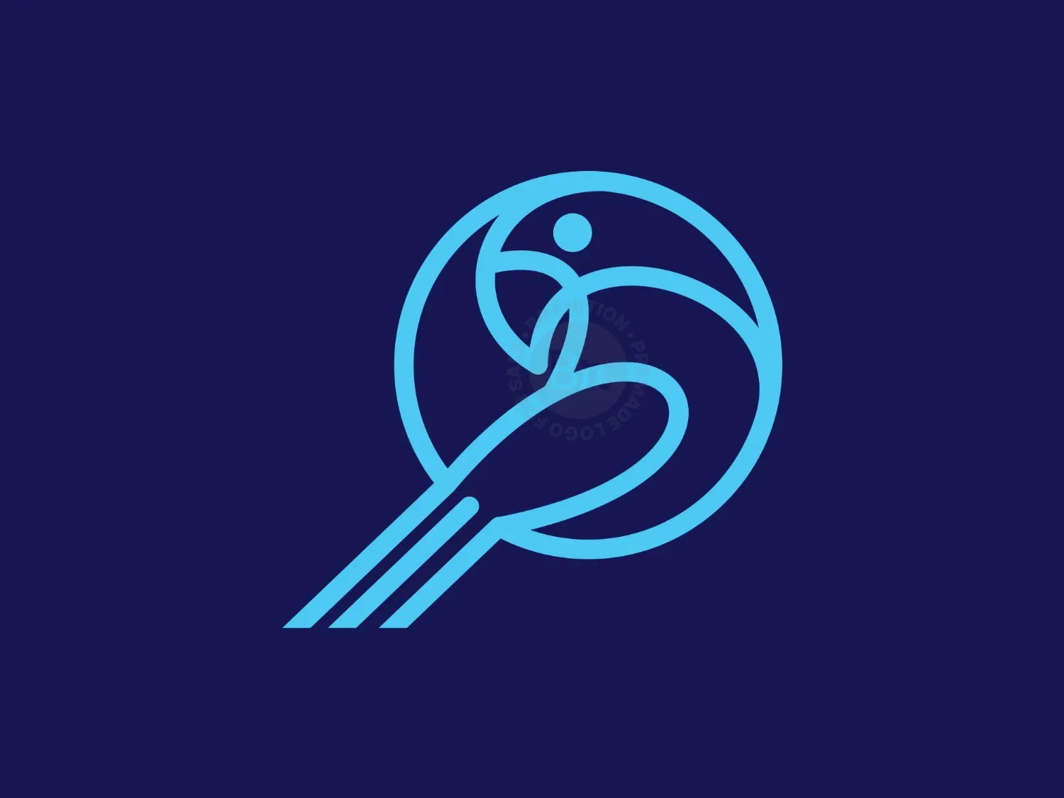 Parrot Simple Line Logo