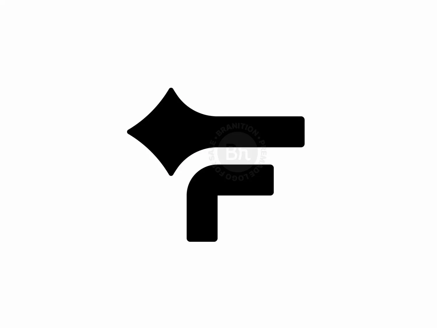 Abstract Letter F Logo Design