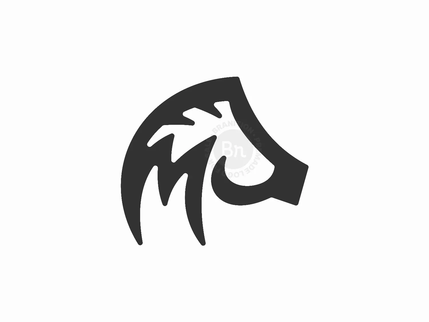 Letter M Horse Logo