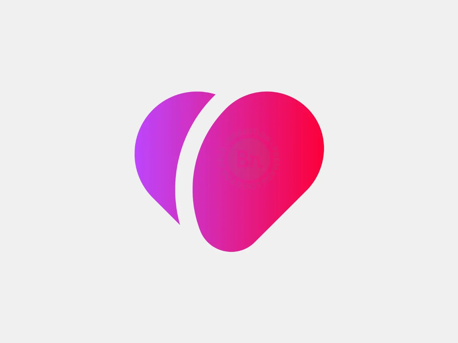 Simple Heart Gradient Logo