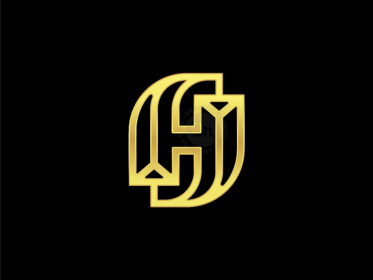 Letter HJ Initial JH Logo