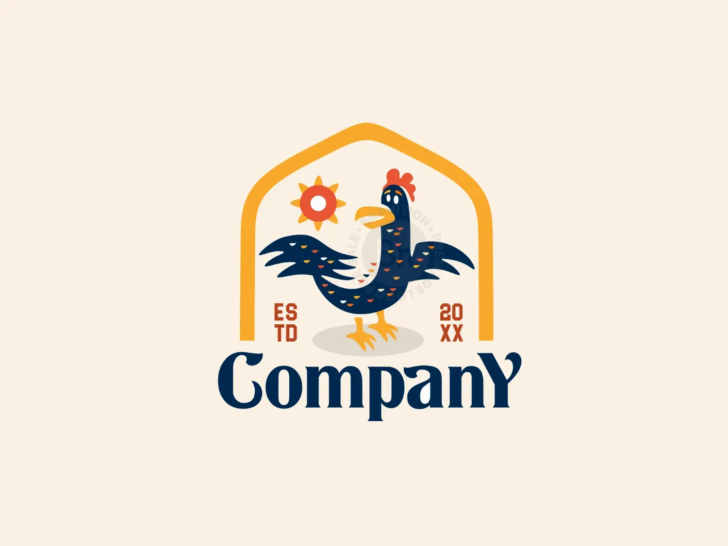 Chicken Farm Geometric Logo