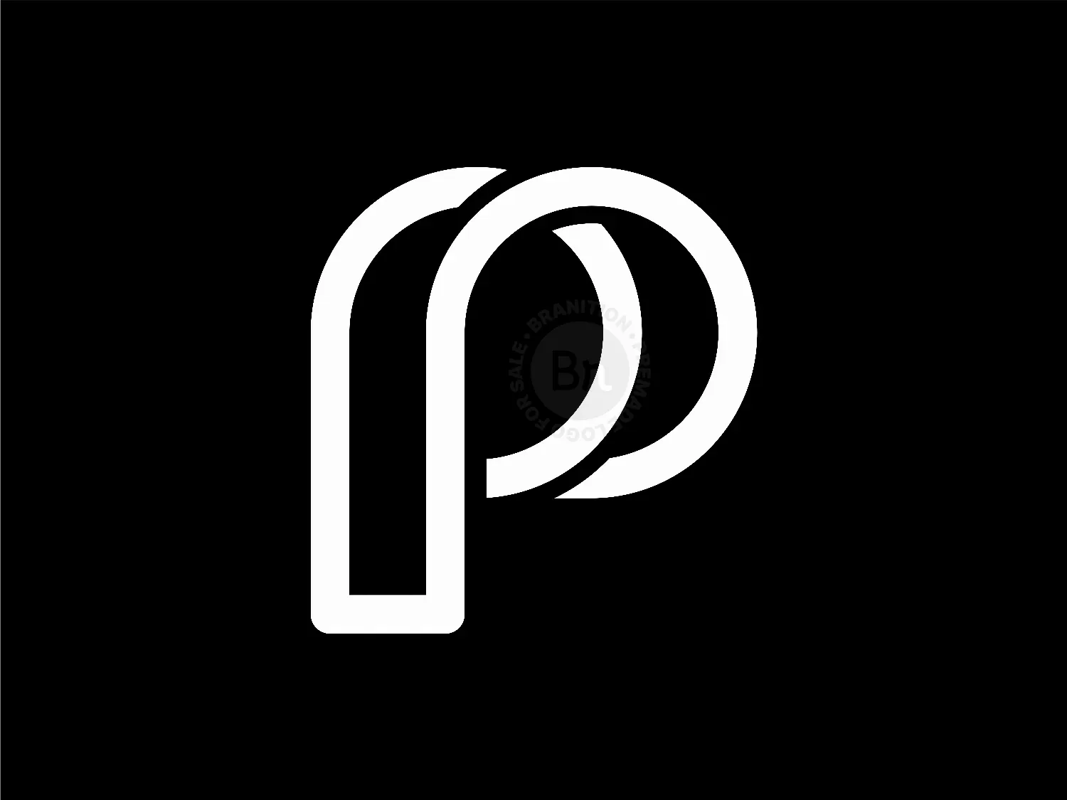 letter p modern logo logo 6