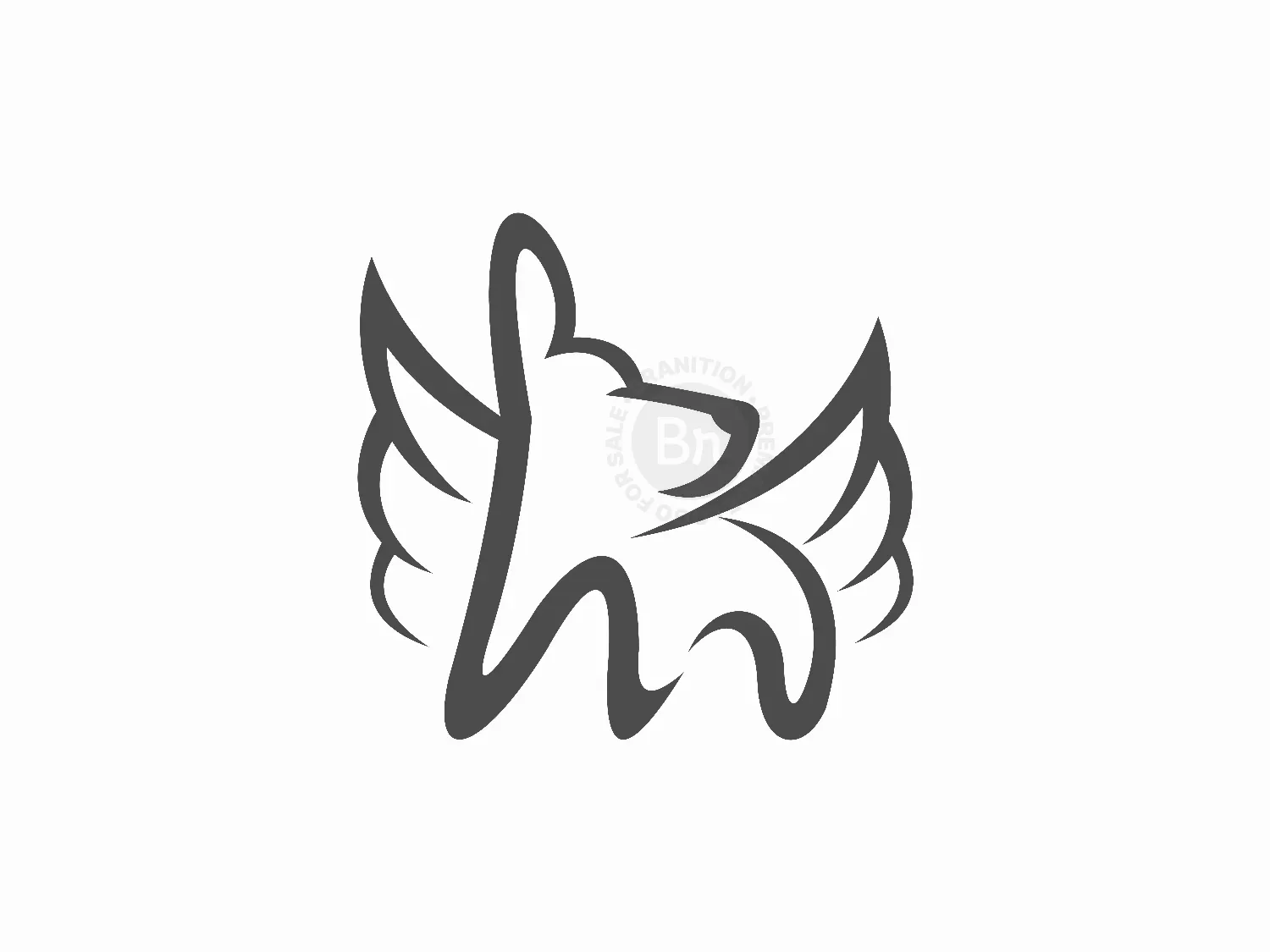 Dog Winged Logo