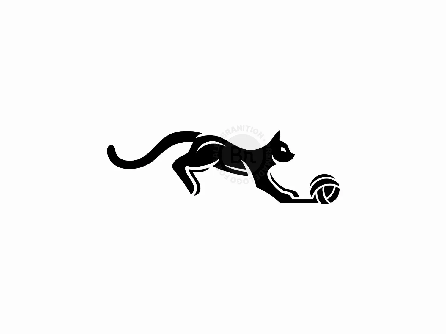 Cat With Ball Logo