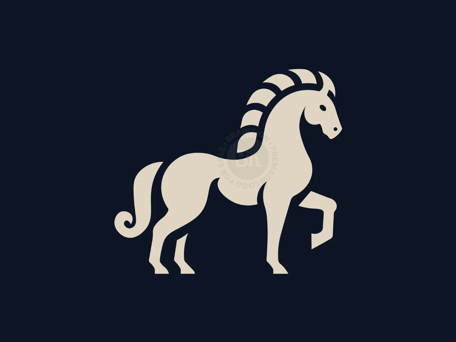 A Cute Standing Horse Logo