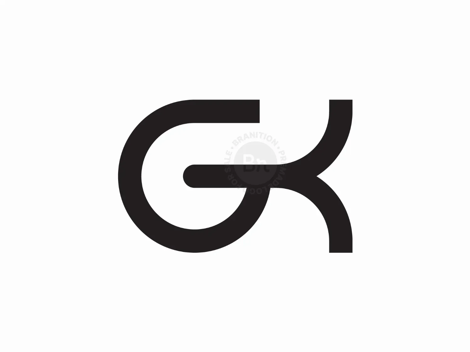 Minimalist G And K Logo