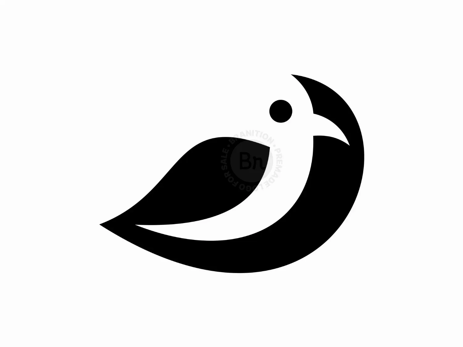 Bird Leaf Geometric Logo