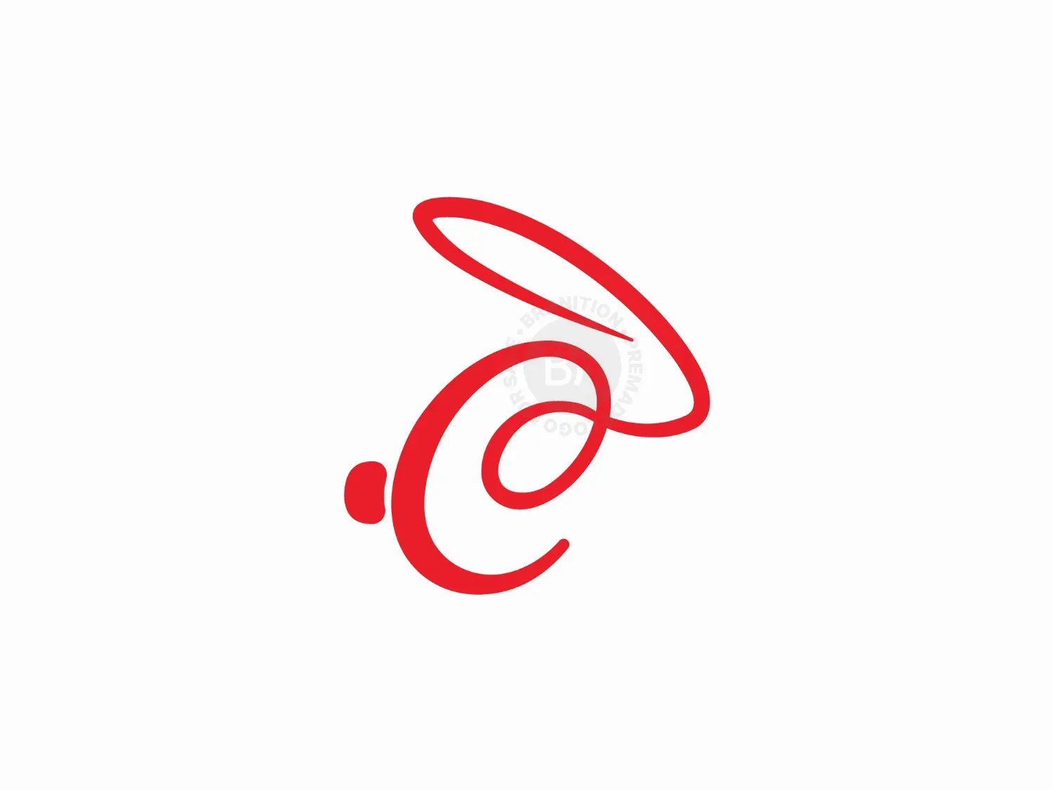 Letter C Red Rabbit Logo