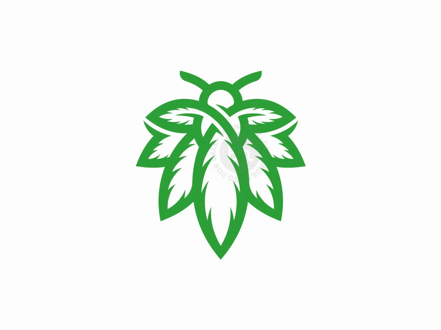 Bee Leaf Nature Logo