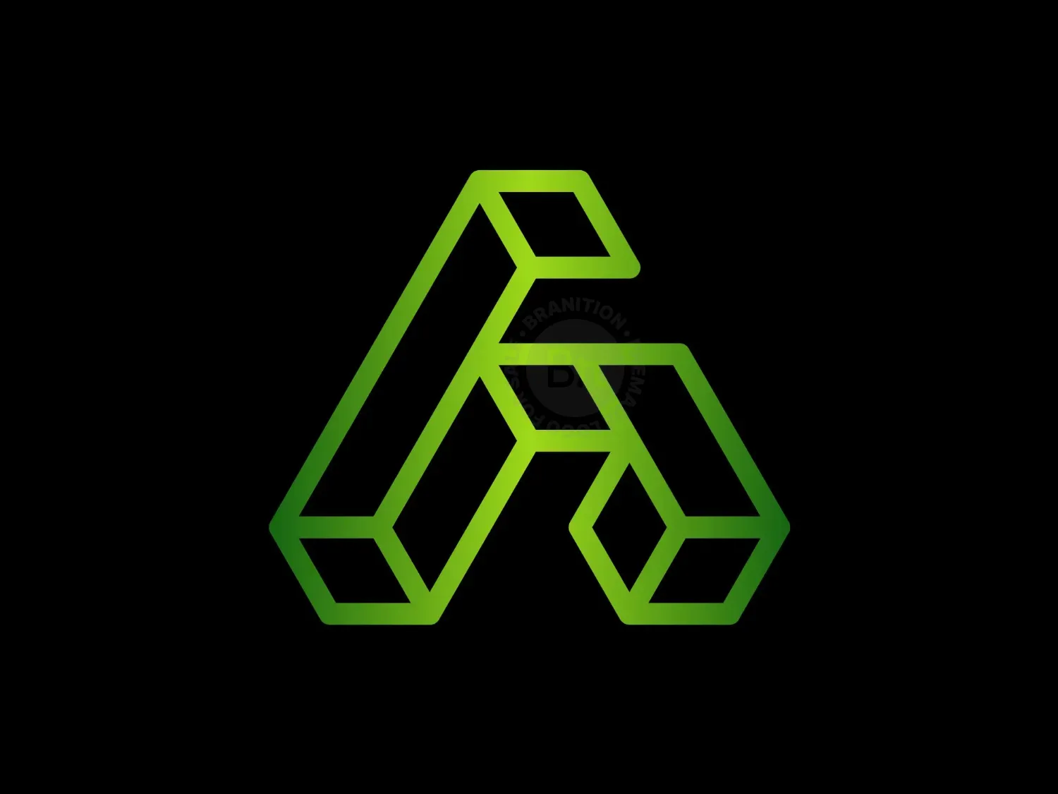 Letter A Geometric Logo