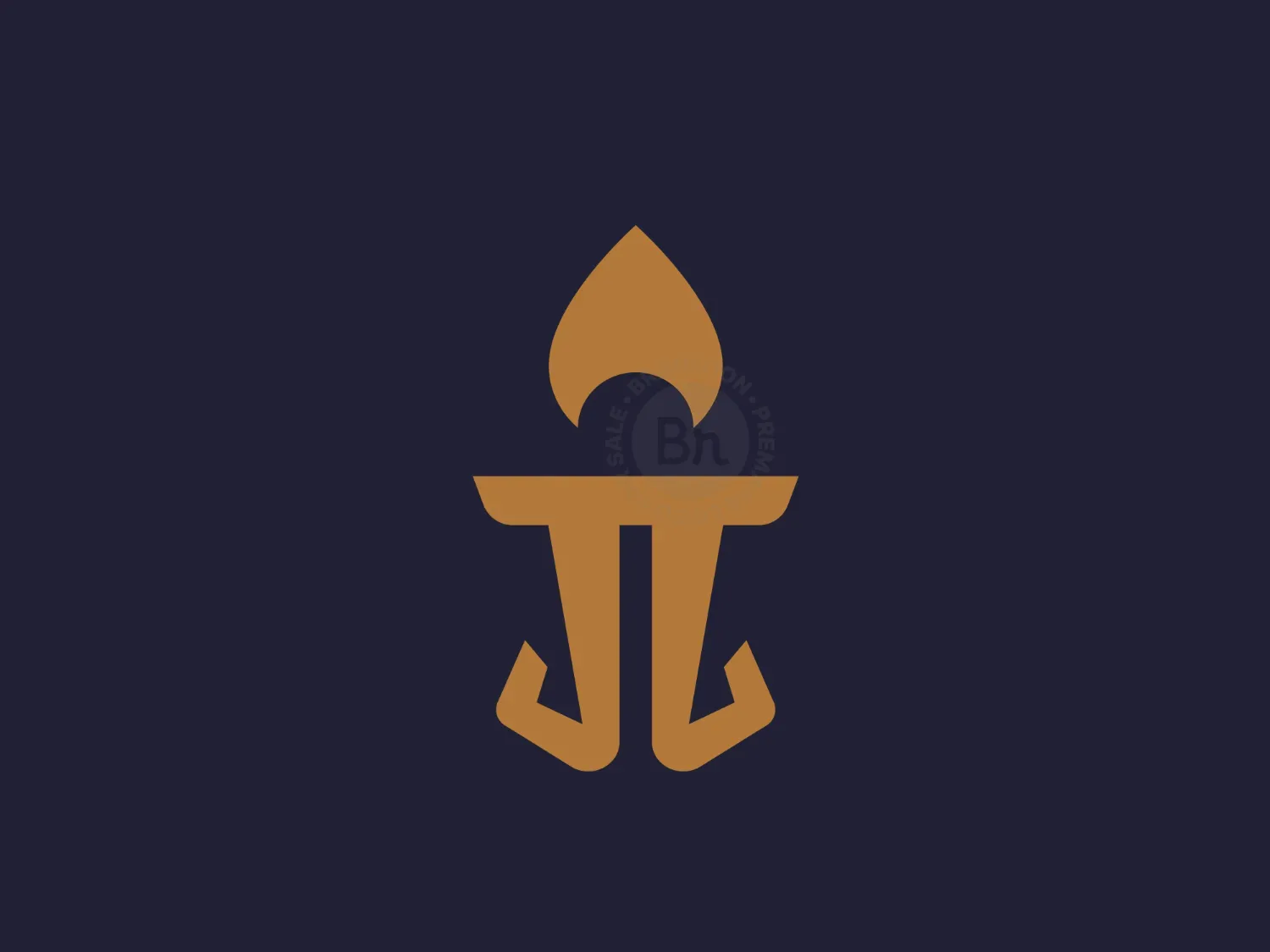 Letter J Torch Logo