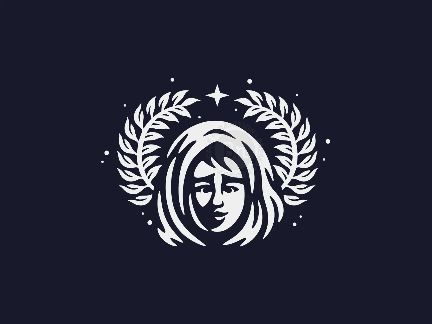 Laurel Wreath Girl Logo