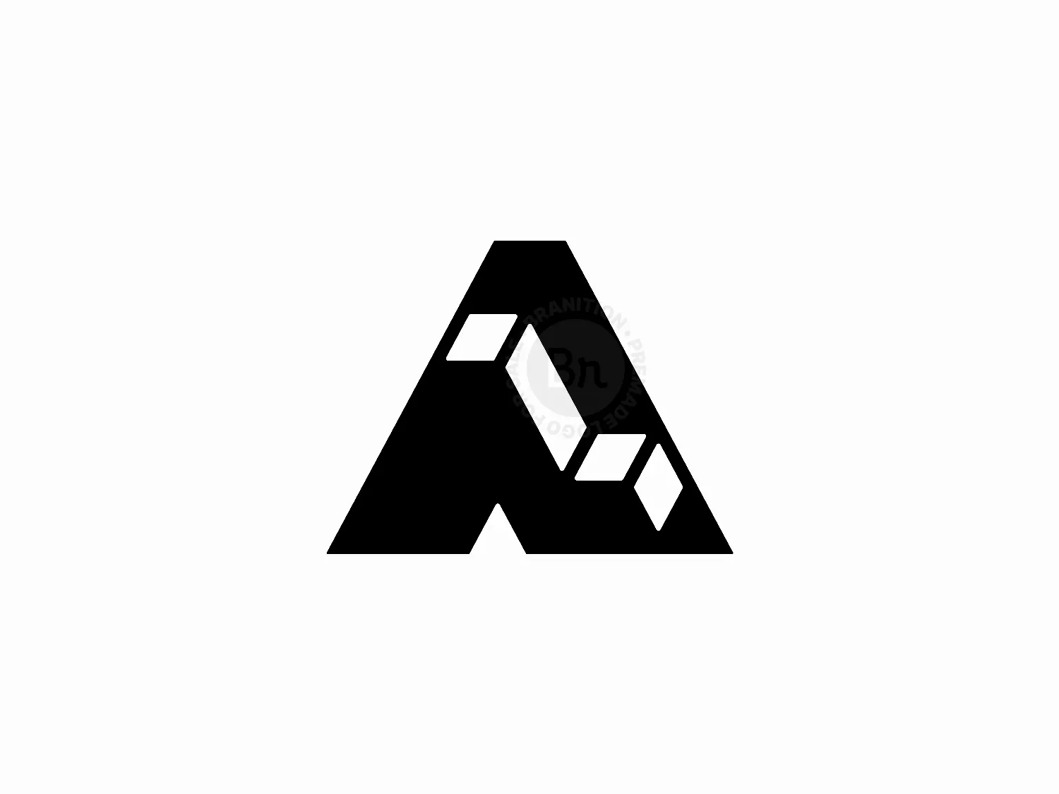 Letter AL Initial LA Geometric Logo