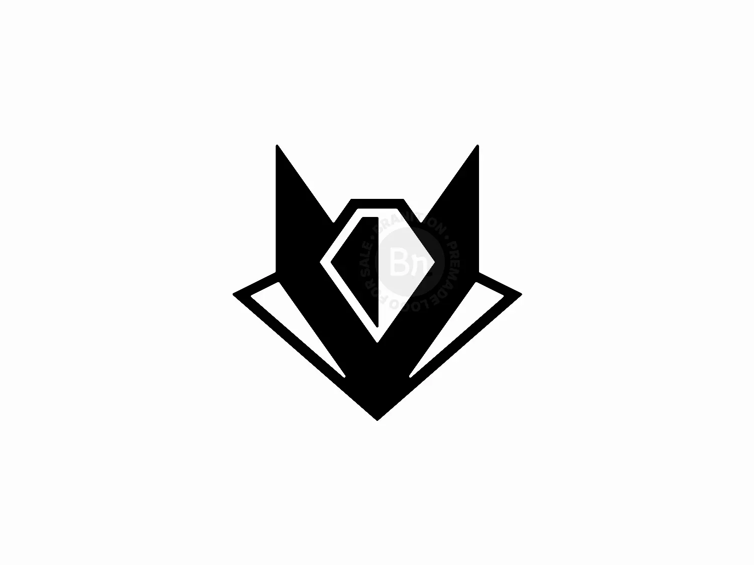 Letter V Fox Diamond Logo