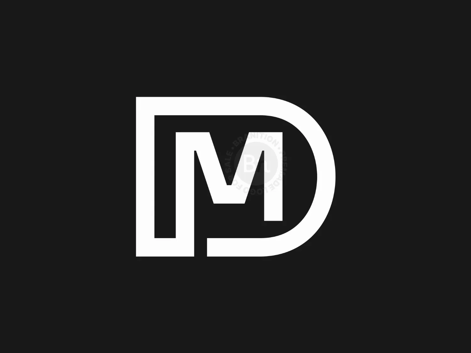 Simple DM Monogram Logo