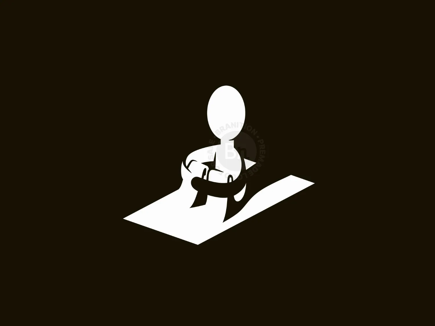 Paper Man Thinker Logo