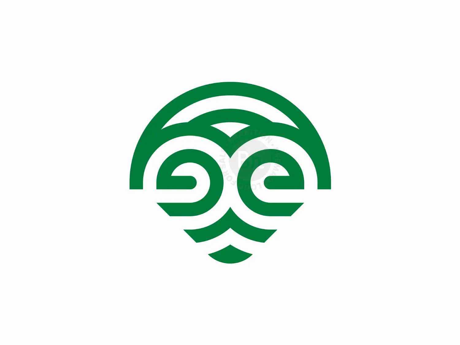 Letter E Tree Logo