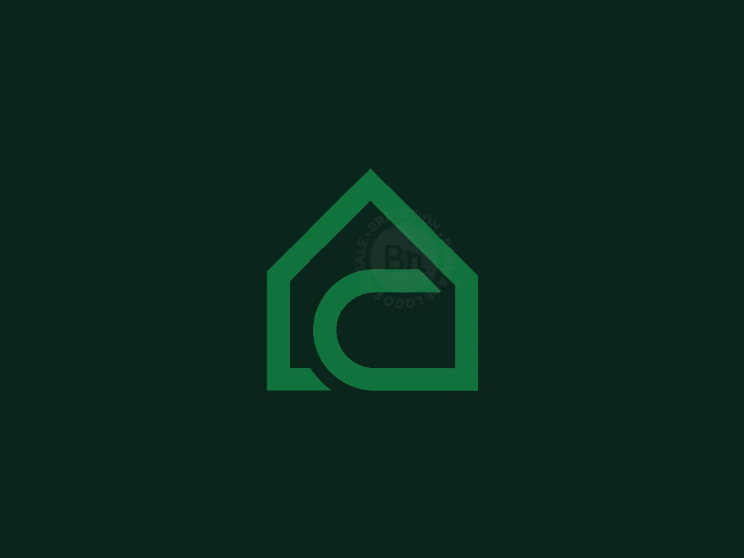 Letter C House Real Estate Logo