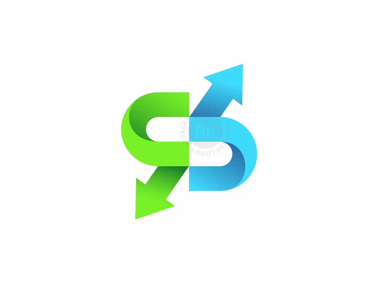 S Letter Logo - Money Exchange Logo - Swap Logo