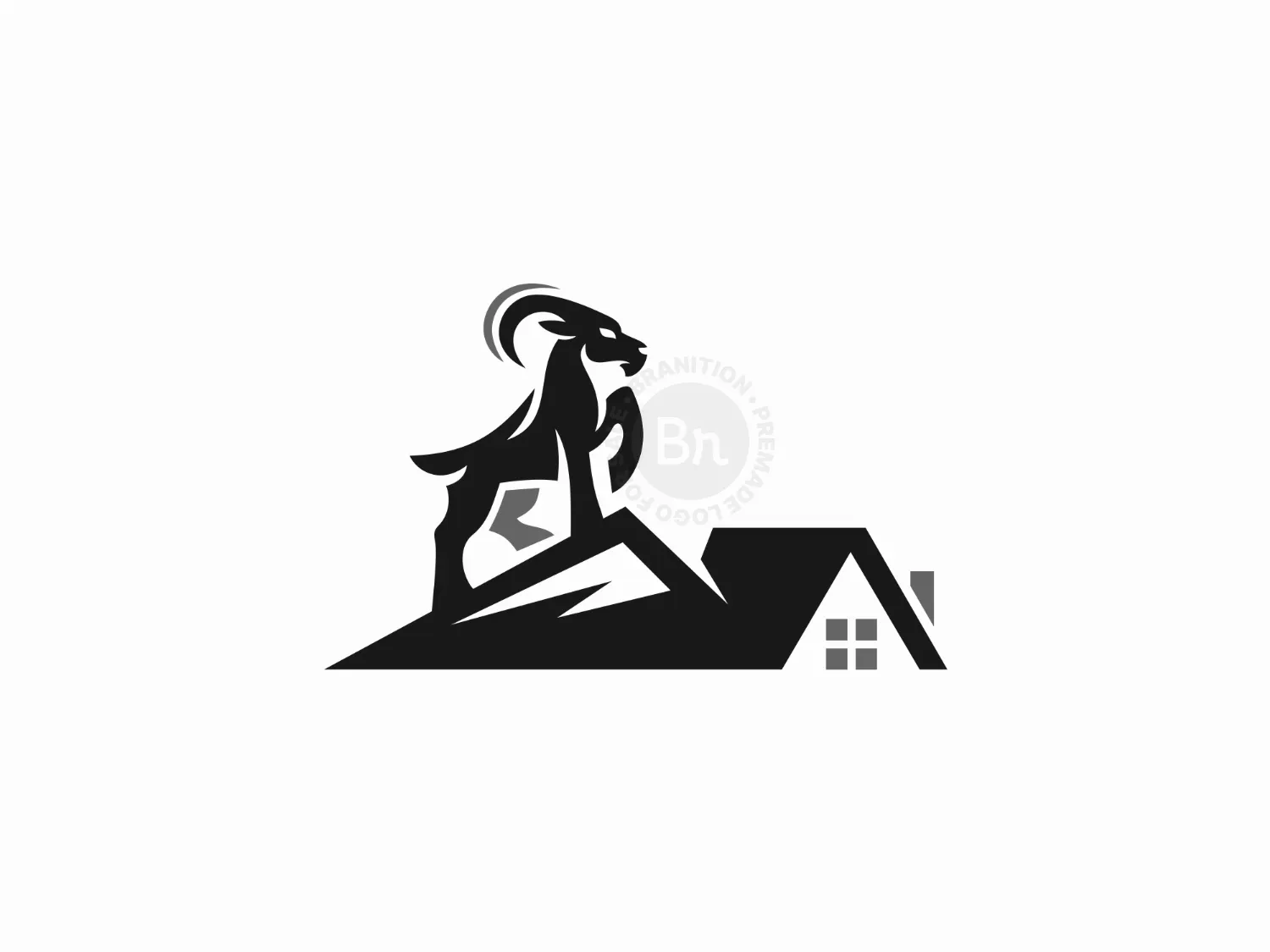 Mountain Goat With Home Logo