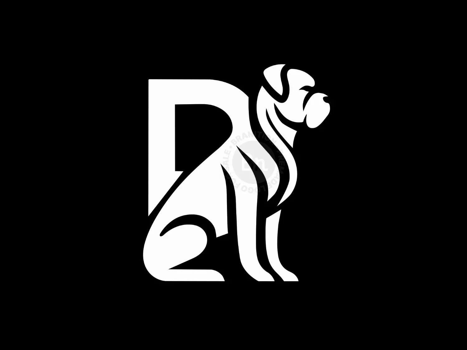 Abstract Letter R With Dog Logo