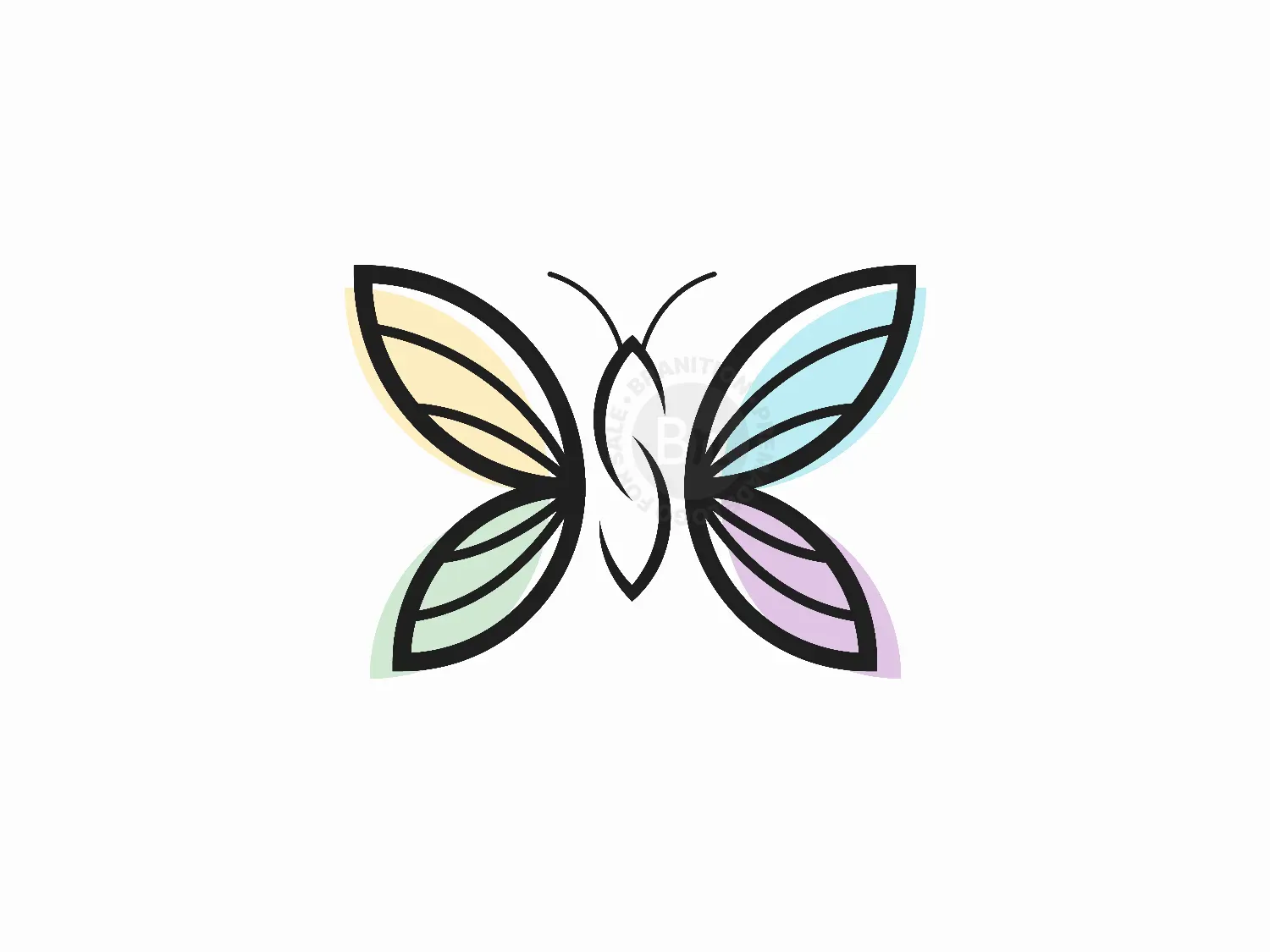 abstract butterfly logo logo 11