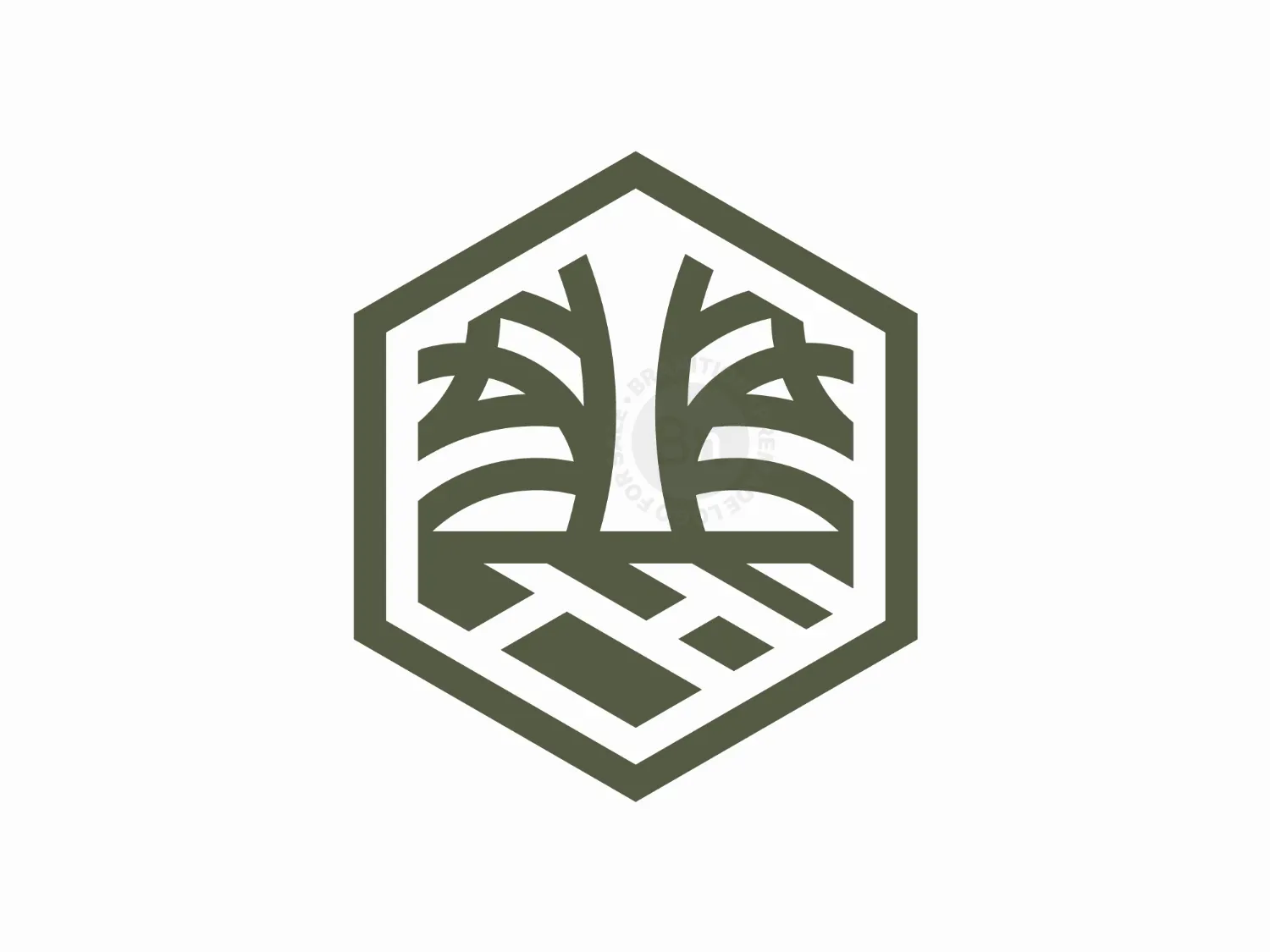 Tree Hexagon Logo