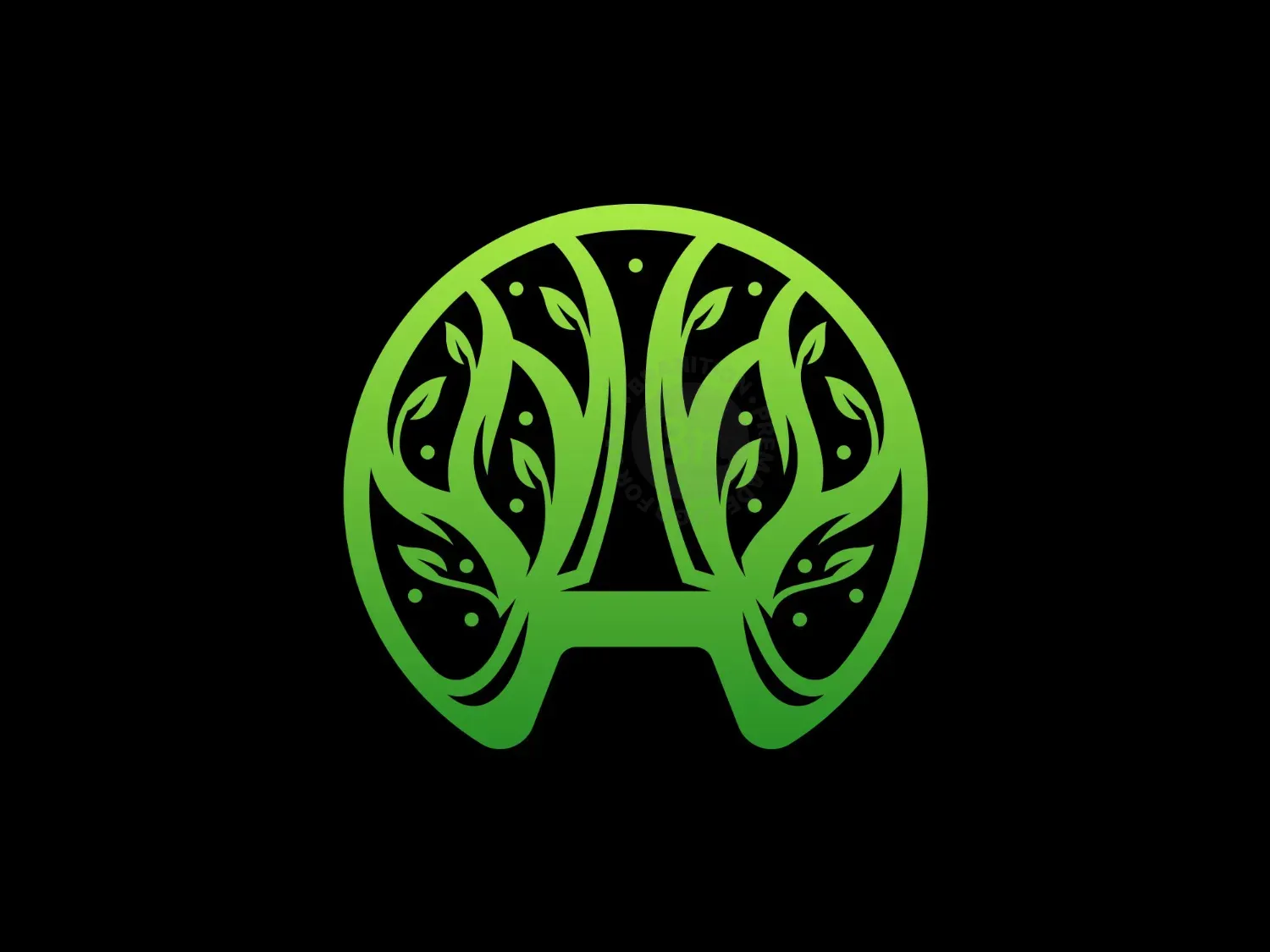 Initial A Tree Logo