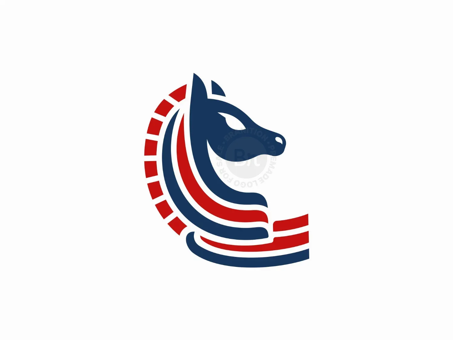 Horse American Flag Logo